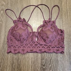 zenana lace bralette | eggplant | xl & 1x